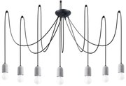 Sollux SL.1162 - Luster na lanku NESO 7xE27/15W/230V pavúk betón