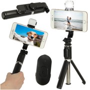 KIK Selfie tyč lampa stativ stativ černá