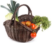 Nákupný kôš prútený provence Chica VII.š. 42 x hl. 28 x v. 22/36(cm)