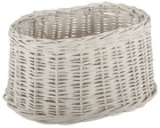 Biele ratanové tienidlo - Ø 20*13 cm / E27