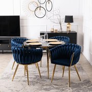 PROXIMA.store - Čalúnená jedálenska stolička CAPI FARBA: modrá
