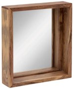 furniture-nabytek.cz - Masívne kúpeľňové zrkadlo Sydney z akácie, lakované, hnedé – 56×18×65 cm