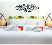 3D nálepky a samolepky, zrkadlové, farebné, dekoračné nálepky, SV000004B - Čierne kruhy HEU-