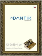 DANTIK rám na obraz 42x59,4 | Claico 2 (zlato ořechy) (Plexi Čiré)