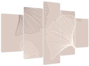 Obraz - Béžové listy N⁰6 (150x105 cm)