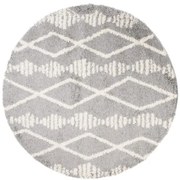 Koberec BOHO L225C tmavosivý / béžový kruh
