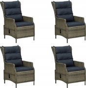 vidaXL 5-dielna sada záhradného nábytku, hnedá