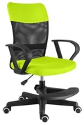 Detská stolička Neoseat MONKEY s podnožou — látka, čierna / reflexná zelená