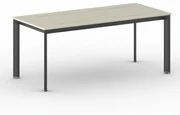 Kancelársky stôl PRIMO INVITATION, čierna podnož, 1800 x 800 mm, dub prírodný