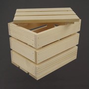 AMADEA Drevená darčeková debnička s vekom, masívne smrekové drevo, 20x14x16 cm (dĺžka/šírka/výška)