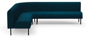 Pohovka VARIETY, 90° vnútorný oblúk, látka Blues CSII, petrolejová