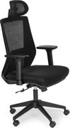 Otočná kancelárska stolička s tvarovaným operadlom a opierkou hlavy, nastaviteľná výška