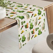 Biante Detský bavlnený behúň na stôl Sandra SA-609 Žabky a slimáky na bielom 20x120 cm