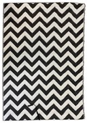 Vonkajší koberec, obojstranný, 180 x 120 cm, čierno-biely