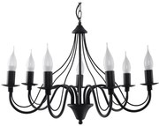Luster na reťazi MINERWA 7 7xE14/40W/230V čierna