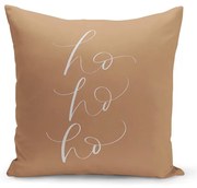 Hnedá vianočná dekoratívna obliečka na vankúš Kate Louise Christmas Noel, 43 x 43 cm