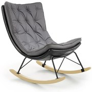 Hojdacie kreslo Indigo šedá/čierna