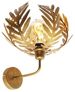 Vintage nástenná lampa zlatá 25 cm - Botanica
