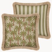 Ručne vyrobený exteriérový obojstranný vankúš Laura & Jackie