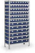 Regál s plastovými boxmi MAX - 2000 x 300 x 1000 mm, 40x A, 28x D