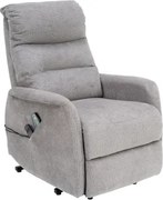 Masážne kreslo s polohovaním Legacy, šedá látka%