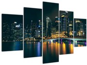Obraz nočného Singapuru (150x105 cm)