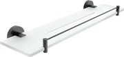 Nimco Polica, 50 cm s ohrádkou IXI UNIX ČIERNA - UNC X450-X-90