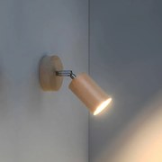 Nástenná lampa Rinne prírodné drevo