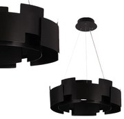 Závesné svietidlo Torino, 1x čierne sklenené tienidlo, b