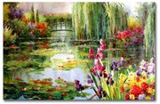 Nástenný obraz na plátne Impressionist Garden, 70 × 45 cm