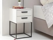 Nočný stolík s 2 zásuvkami Suna, biely%