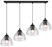 Závesné svietidlo Venice, 4x číre sklenené tienidlo