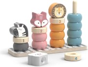 Vzdelávacia pyramída PolarB – drevená pyramída s číslami a zvieratkami