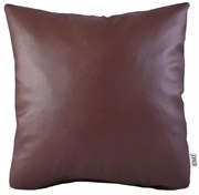 Vankúš hnedý ekokoža EMI, Vankúš 45x45 cm