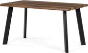 Jedálenský stôl 80x140 cm HT-F4514 OLW staré drevo / čierne nohy