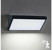 Brilagi - LED Vonkajšie nástenné svietidlo so senzorom TRIANGLE LED/20W/230V čierna