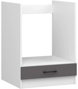 Kuchyňská skříňka pod troubu OLIVIE 60x82 cm matná bílá/matná grafitově šedá