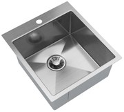 Gamma Gamma, 1-komorový nerezový drez 450x500x210 mm, oceľová, GMA-S4550-CH