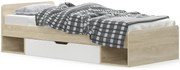 Jednolôžková posteľ s roštom Tavir 90 90x200 cm - dub sonoma / biela