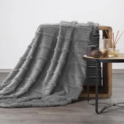 FLANELOVÁ DEKA NINA 200X220 CM SIVÁ