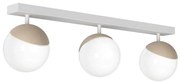 Milagro Prisadený luster SFERA WOOD 3xE14/40W/230V biela MI0623
