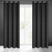 ZATEMŇOVACÍ ZÁVES NA KRÚŽKOCH ELIZA 140X250 CM ČIERNA