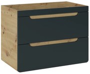 Umývadlová skrinka Aruba 821 2S dub craft zlatý/čierny mat