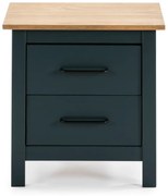 Tmavomodrý nočný stolík z borovicového dreva Miranda – Marckeric