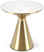 Konferenčný stolík Tribeca biela mramor/zlatá 50