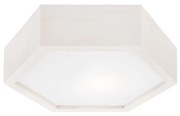 Lamkur Stropné svietidlo HEX 1xE27/60W/230V pr. 32 cm borovica biela LD-PD 5.1 white