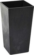 PLASTOVÝ KVETINÁČ PORTO 68X35X35 CM IMITÁCIA BETÓNU ČIERNA