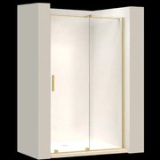 Rea Montana, posuvne sprchové dvere do otvoru 110x200, 6mm číre sklo, zlatý matný profil, KPL-K6402