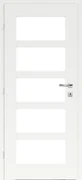 Classen Lukka Interiérové dvere M3 rámové 60 L, 646 × 1985 mm, fólia, ľavé, biele, presklené