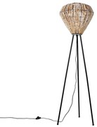 Orientálna stojaca lampa béžová s korálkami - Moti